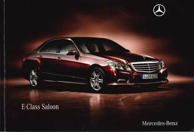 Mercedes-Benz E-Class Saloon UK Market Sales Brochure English text 0309 84 pages