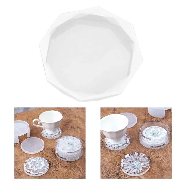 Harz Casting Epoxy Form Silikon HMould DIY Schmuck Machen Coaster Cup Matte