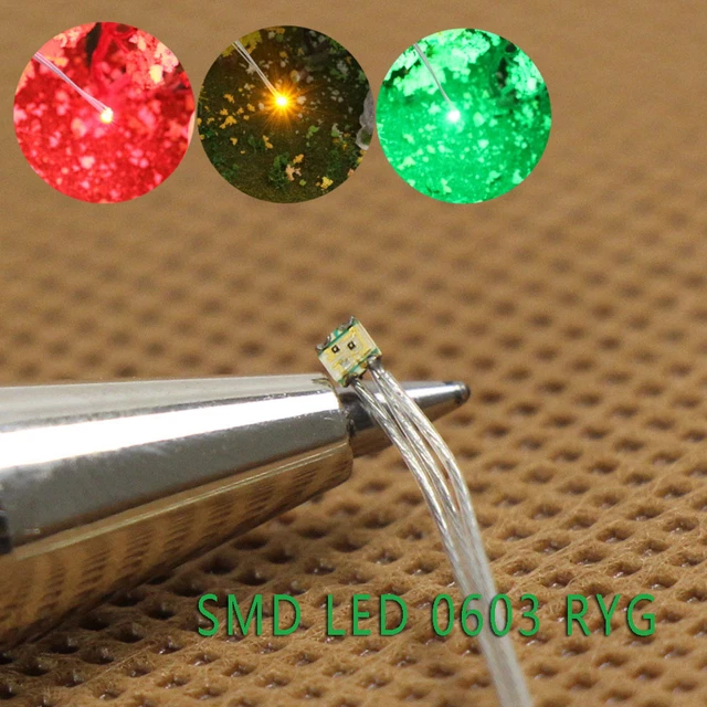 20 LEDs SMD Pré-soudées Avec Fil De Litz 0805 - Couleurs Mixtes, Pré-assemblées, Neuf