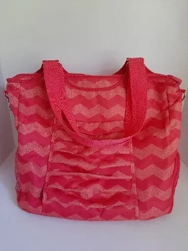 Thirty One All Pro Tote Travel Sport Gym Yoga Diaper Shoulder Bag FunCoral Punch