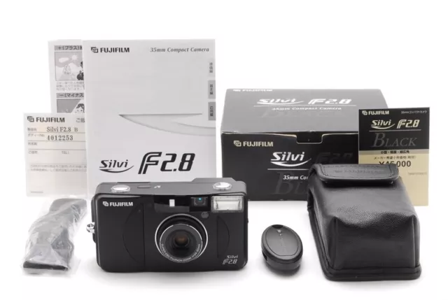 [ALMOST UNUSED in BOX]  Fuji Fujifilm Silvi F2.8 Black 35mm Compact From JAPAN