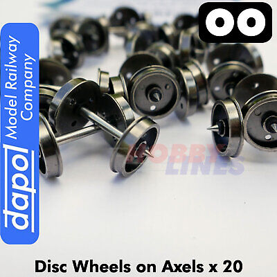 Disc Wagon Wheels Axles pack 20 OO Gauge Dapol RP25 WHEELSDISC