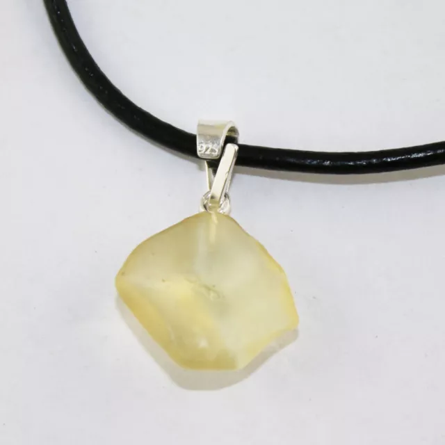 Collana Ciondolo Lente Del Deserto Libico con Foro Impattite (1.65 Grammi - 006)