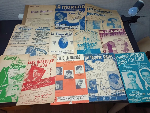 Lot De 48 Partitions Chansons Anciennes