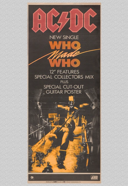 POSTER AC/DC WHO Made Who Advert 1986 Reworked Reproduction Image ...