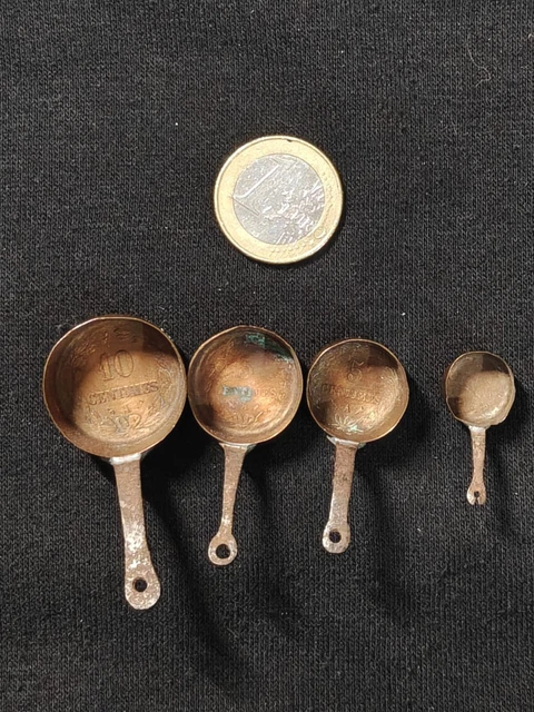 RARE LOT 4 Miniatures Dinanderie Monnaies Bronze Cérès 1900 Oudiné ...