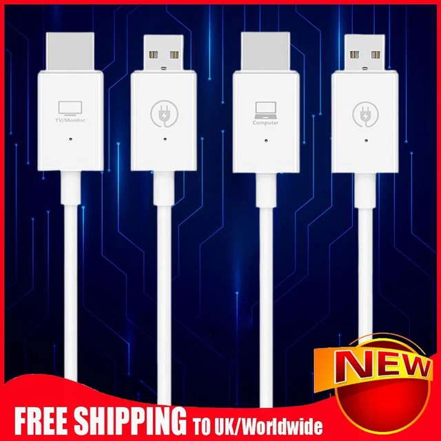 WIRELESS VIDEO TRANSMITTER Receiver 1080P for Laptop/ PC/Phone To