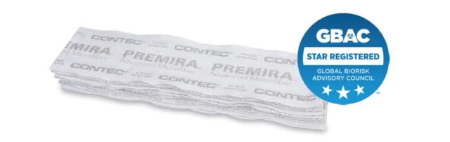 20 Pads Contec PRMM0001 Premira II Disposable Microfiber 19"x5" Dust Mop Pad