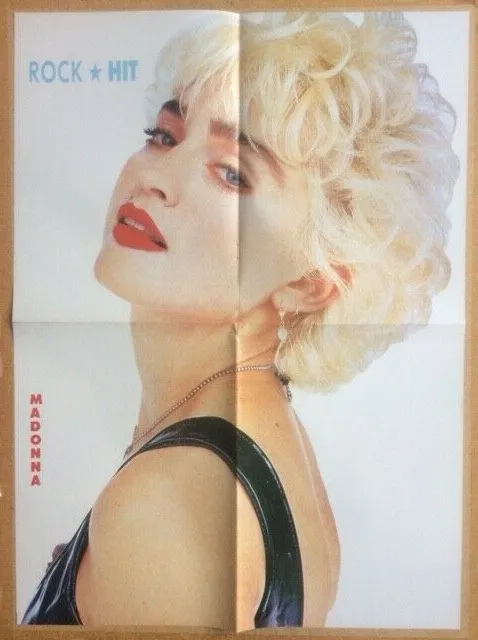 MADONNA Original Vintage French Rock Hit Magazine Double-sided Poster 1987