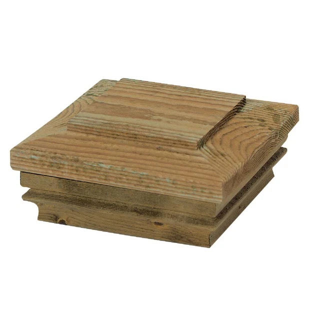 Oradores de cubierta de 4 pulgadas x 4 pulgadas Tapa de poste prensado de pino tratado a presión 72213