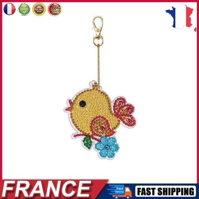 Cartoon Diamond Painting Keychain DIY Luminous Key Ring Pendant (DSK026) fr