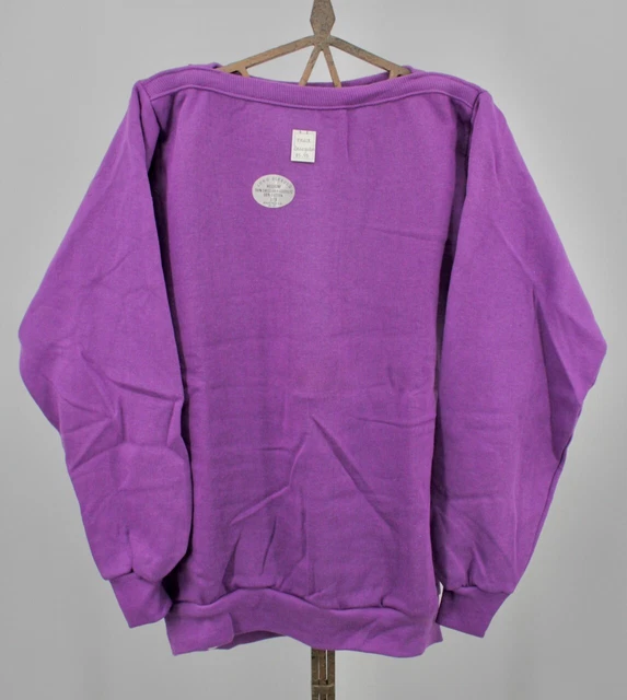 VTG Womens NOS Lot of 6 Boat Neck 1980s Purple Sweatshirts Sz M 80s Deadstock