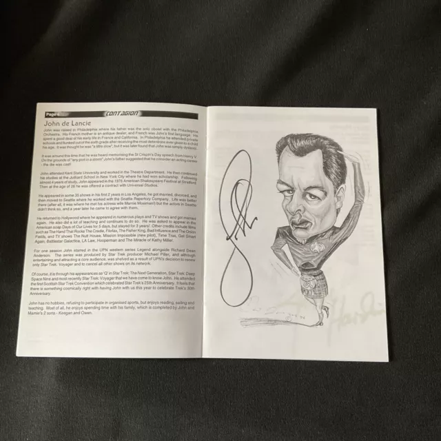 STAR TRECK Convention ‘96 Signed ~ John De Lancie, Jerry Hardin, Marnie Mosiman+