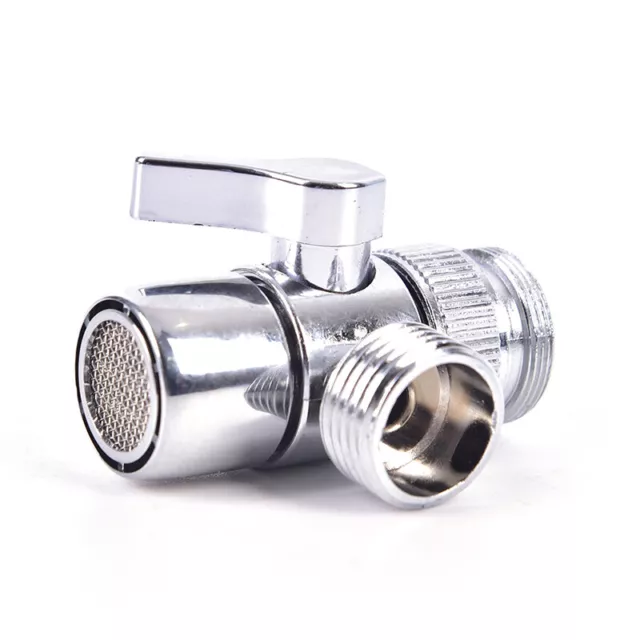 Brass 3-way Diverter Valve Faucet Connector Adapter Three Head Function Swi-SA