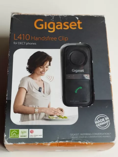 Clip mains libres Gigaset L410 avec chargeur pour téléphones sans fil DECT