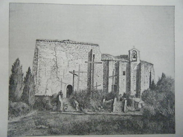 19th ST SATURNIN LES APT MIRACLE CHAPEL WOOD ENGRAVING