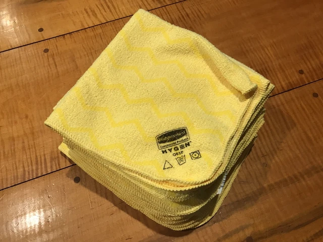 12 NEW Rubbermaid Q610 HYGEN 16"x16" Microfiber towels auto detailing Home Work