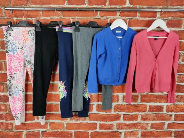 PACCHETTO RAGAZZE ETÀ 6-7 ANNI GAP NEXT ecc LEGGINGS MAGLIERIA CARDIGAN UNICORNO 122CM