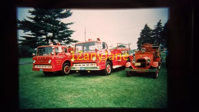 0505 vintage 35MM SLIDE photo 2 62 FORD HAHNS FIRETRUCKS JUNE 25 1992