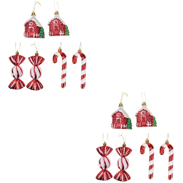 12 PIEZAS Colgar Árbol Adornos Navidad Barco Decoraciones
