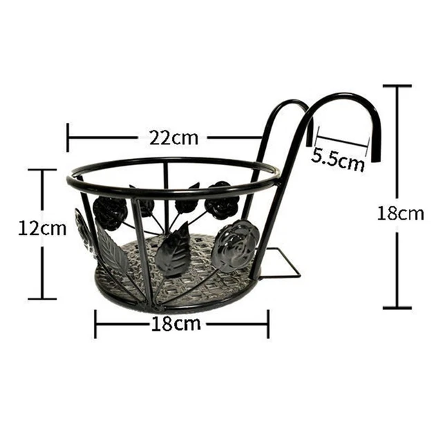 Sill de fenêtre Balcon Pot de planteur, Garde-corps Pot à fleurs suspendu, 2