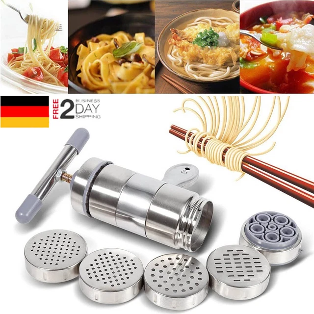 Nudelmaschine Pastamaschine Spaghetti Lasagne Maschine Presse Pastamaker 5Modi
