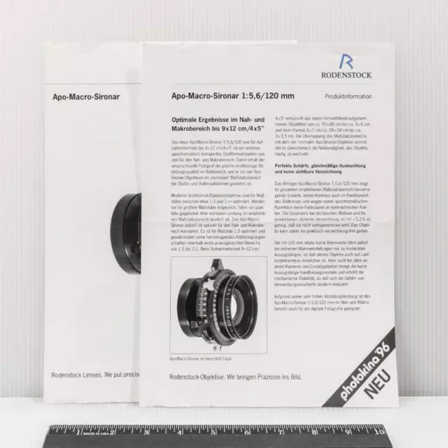 Rodenstock Apo Macro 120mm & 180mm 5.6 Produit Brochures