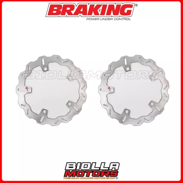 KIT DISCHI FRENO ANTERIORE BRAKING BMW K 1200 GT ABS 1200 2004 - [WAVE FISSO] 2x