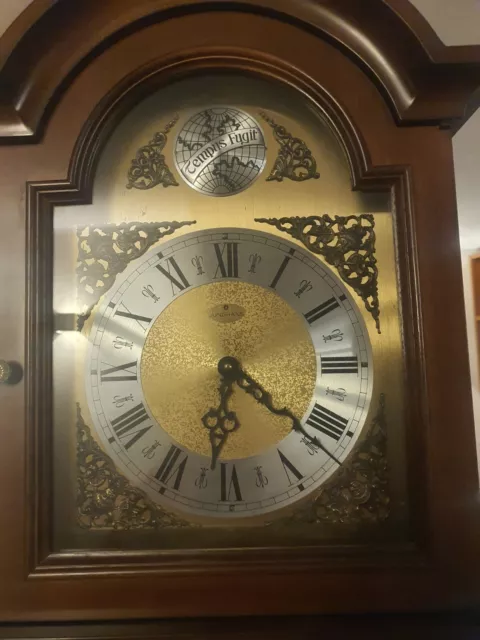  orologio a pendolo a colonna anni 70 in noce tempus fugit funzionante revisiona