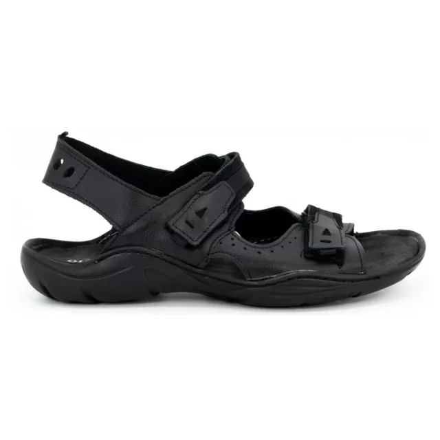 Olivier Black men's leather sandals 448