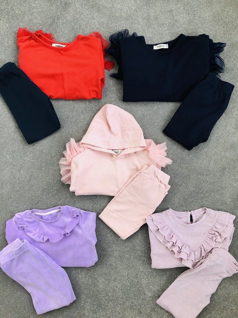 ❤️ Splendide tute arricciacapelli per ragazze set di coordinate abiti 4-5 anni❤️ 10
