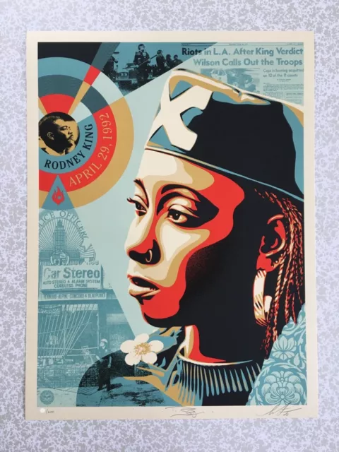 Shepard Fairey (OBEY) - Eyes on the King Verdict - Sérigraphie signée xx/600