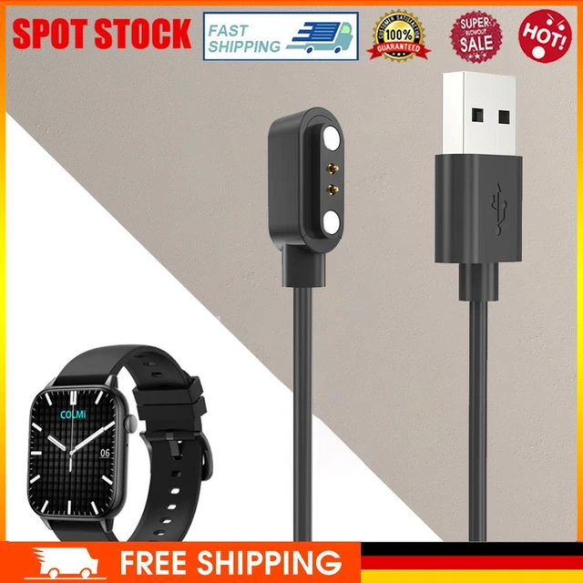 Magnetic Charger Cable Cord USB 2 Pin Charging Cord for COLMI C60/C61/ I20