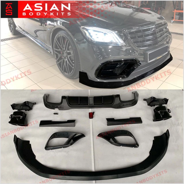 W222 Body Kit Rear BODY KIT FOR MERCEDES BENZ W222 S-Class AMG S63 S65 18+ FRONT LIP REAR ...
