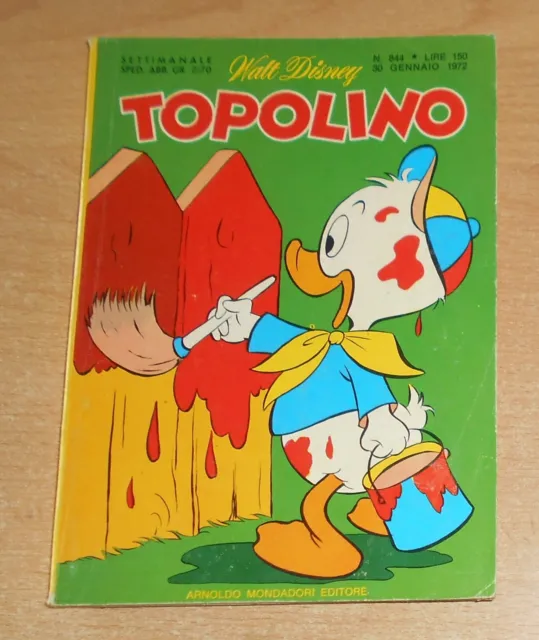 Ed.mondadori   Serie  Topolino   N°  844  1972  Originale !!!!!