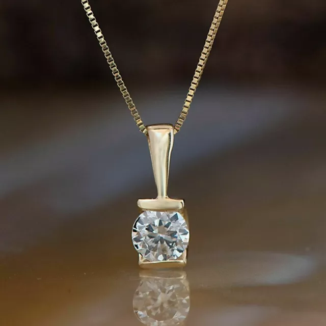 1.20 Ct Round Cut Lab-Created Diamond Women Love Pendant 14K White Gold Plated