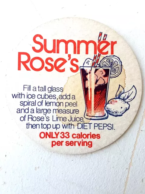 DIET PEPSI - Summer Rose's ... Cat No'?? Beer mat / Coaster 2