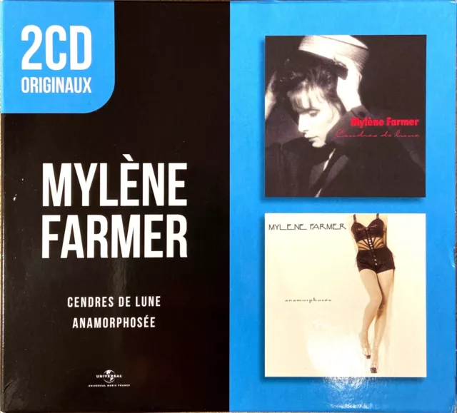 BOX 2xCD ALBUM DIGIPACK MYLENE FARMER CENDRES DE LUNE / ANAMORPHOSEE COMME NEUF