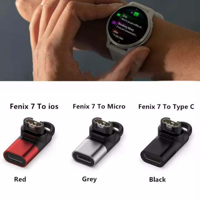 USB Type-C  Charger Adapter For Garmin Fenix 7 / 7S Garmin 7X Watch Epix /