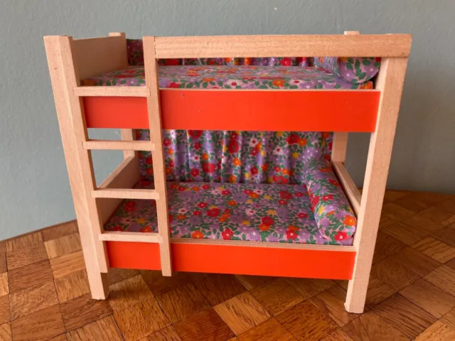 Etagenbett Kinderbett Bodo Hennig Puppenhaus Puppenstube 1:12 dollhouse bunk bed