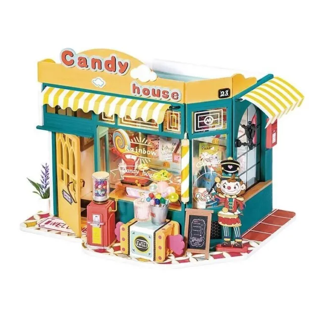 Rolife Rainbow Candy House DIY Miniature Dollhouse Kit (DG158)