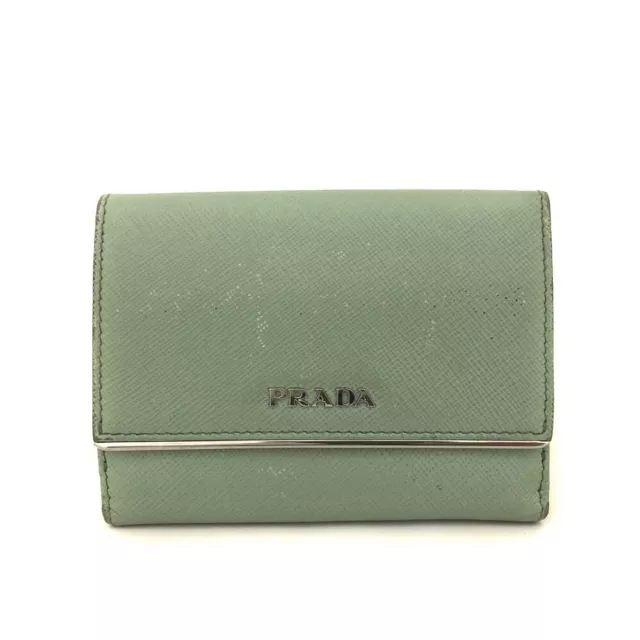 PRADA Saffiano Leather Bifold Wallet Purse/9Y0169