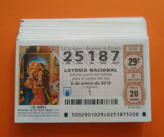 Año 2019 Completo Loteria Nacional Del Sabado
