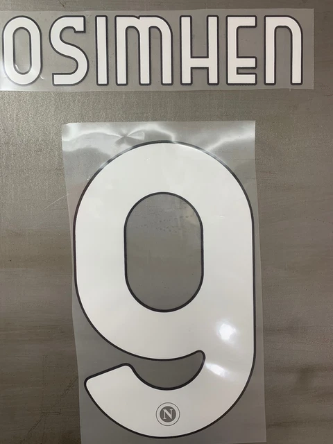 Kit Flocage Nom + Numéro Osimhen 9 Officiel SSC Napoli 20-21 - Domicile - Decografic Italie