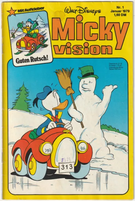 ✪ MICKYVISION #01/1979 ohne Beilage, Ehapa COMIC-HEFT Z2 *Walt Disney