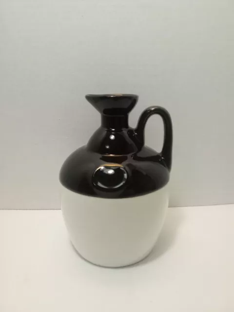 Vintage Brown & Tan  Decanter Stoneware Ceramic Jug Made in Portugal