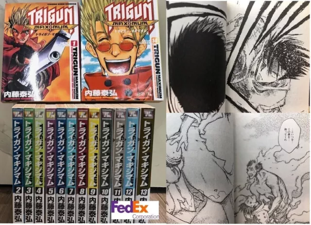 TRIGUN MAXIMUM Vol.1-14 Komplettes Manga-Comic-Set in japanischer Version