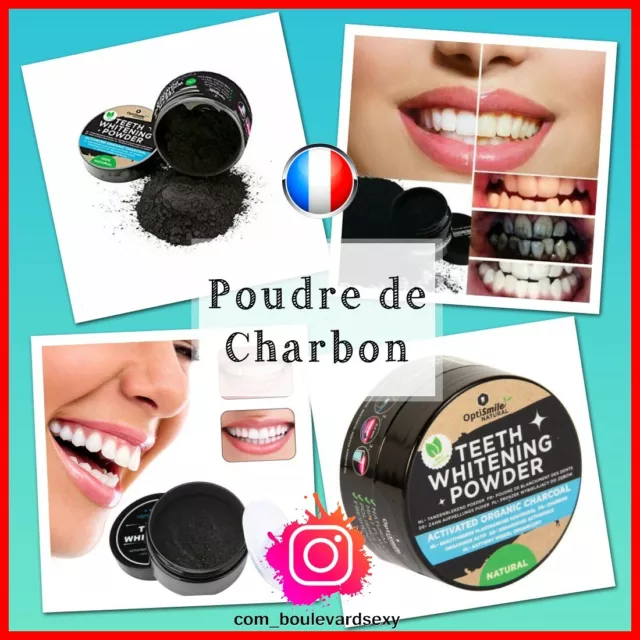 🦷 Optismile Blanchiment Dentaire 🦷 Poudre 100% Charbon Menthe Teeth Whitening