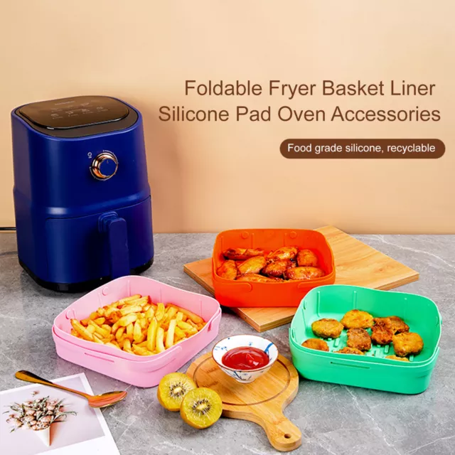 Fryer Pot Pad Greaseproof Food-making Foldable Fryer Basket Liner Silicone Pad