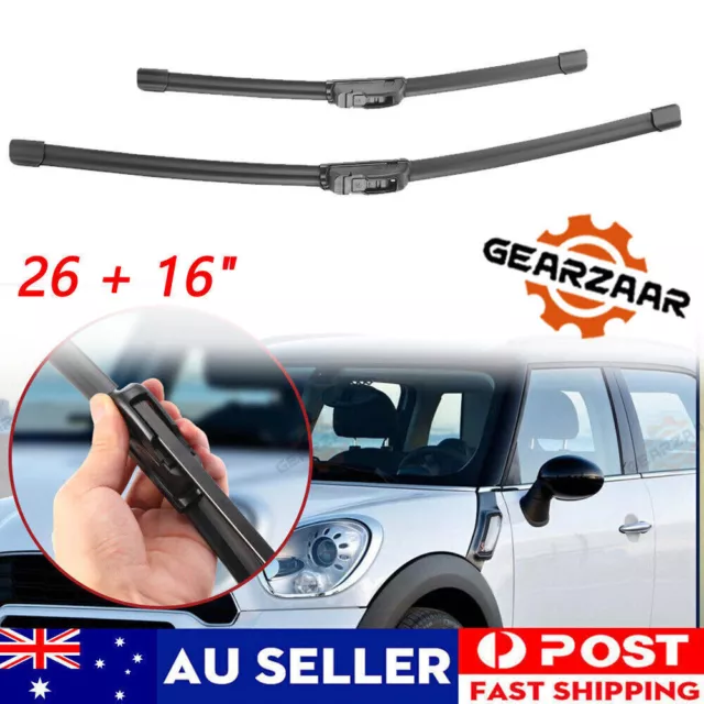 Wiper Blades for Ford Fiesta WS WT WZ 2009 2010 - 2018 26 + 16" Front Windscreen